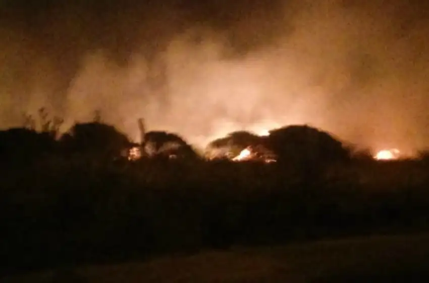 Se incendió parte del predio de OSSE en Ruta 11
