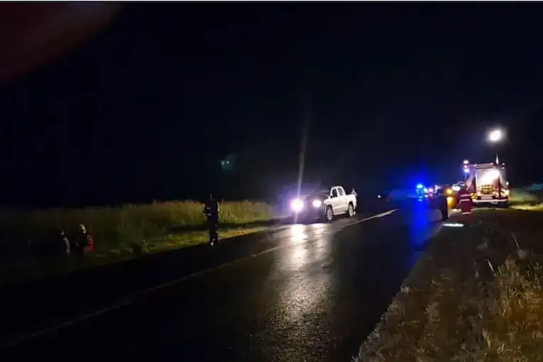 La camioneta involucrada en el accidente.
