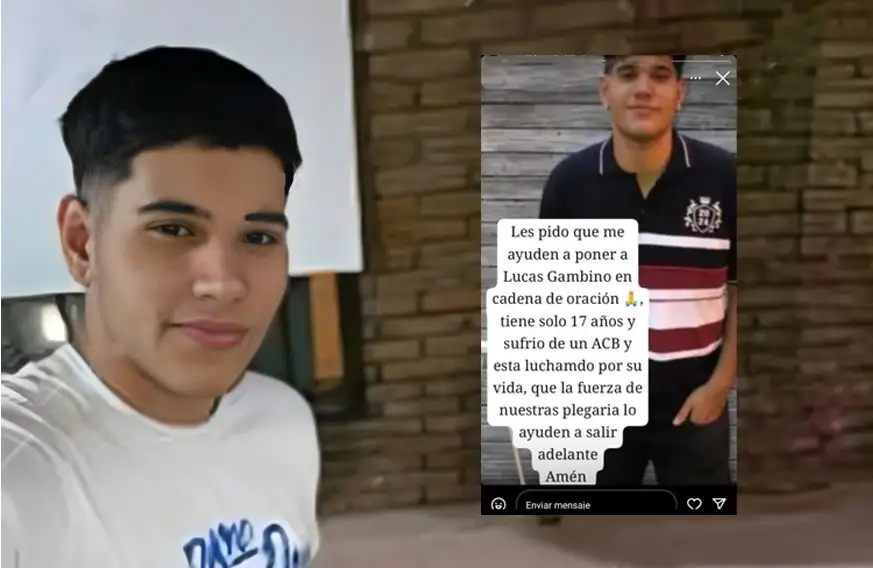 Lucas Gambino sufrió un ACV.