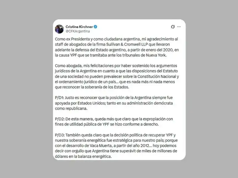 Comunicado CFK