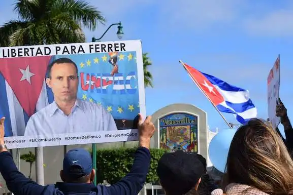 Una manifestación en la que se pidió por la libertad de José Daniel Ferrer