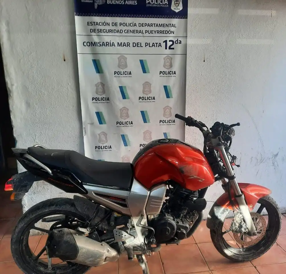 La moto había sido robada.