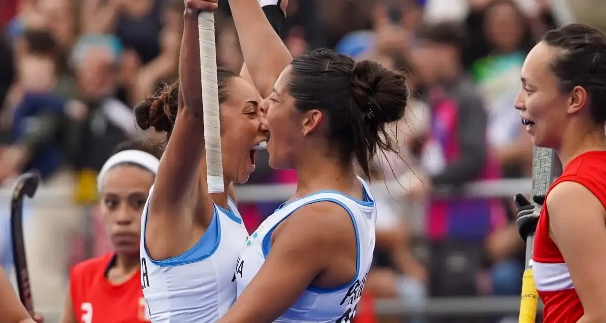 Las Leonas en su último partido de la primera fase ante Perú. Crédito: Fernando Nicola