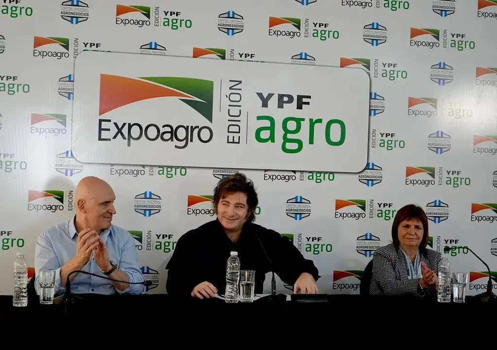 "Queremos eliminar el cepo y las retenciones para siempre". Milei expresó su deseo durante el cierre de la ExpoAgro.