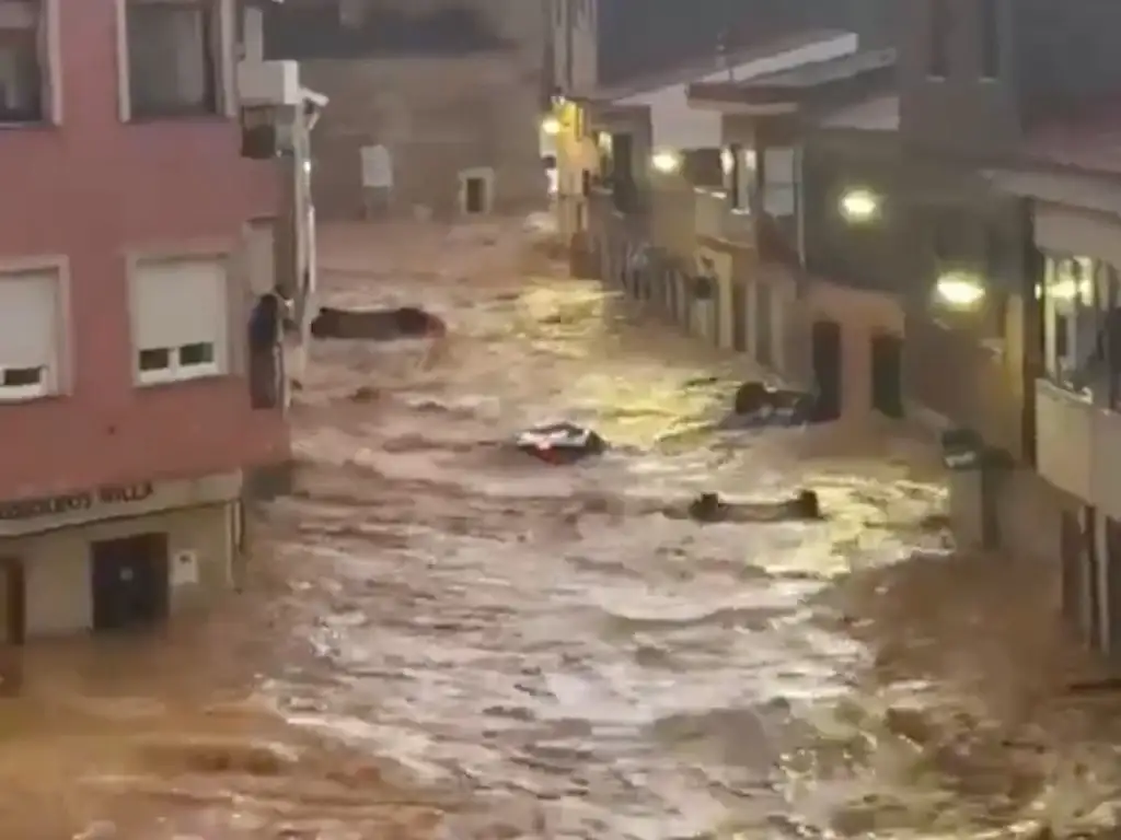 Feroz temporal en la provincia española de Albacete.