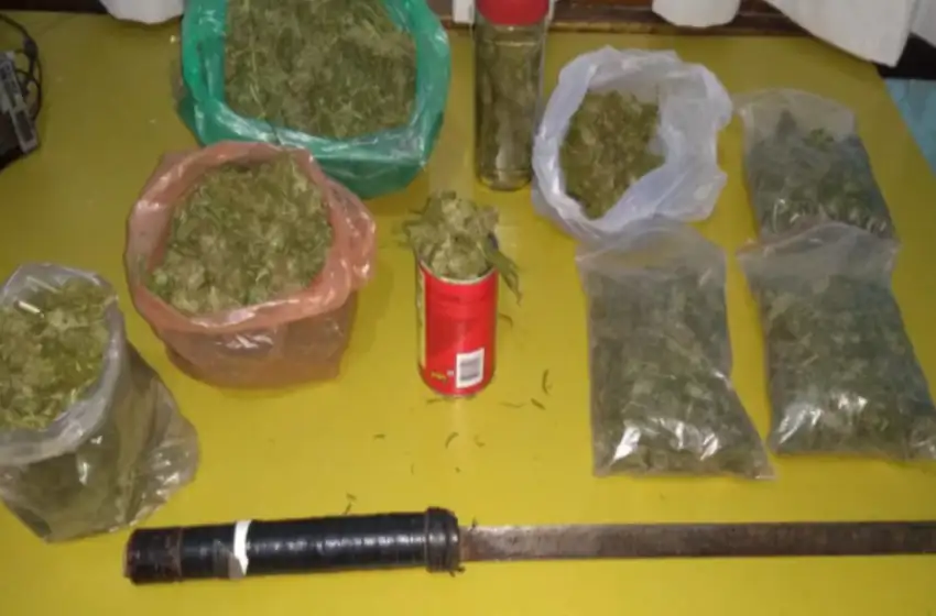 Lo allanaron por amenazas y tenía un kilo de marihuana