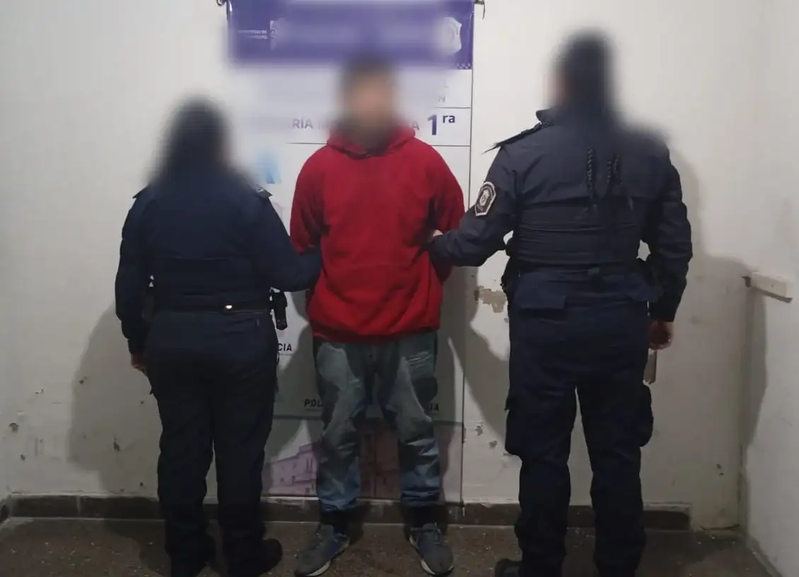 Arribaron al lugar efectivos policiales que procedieron a la aprehensión del hombre de 33 años.