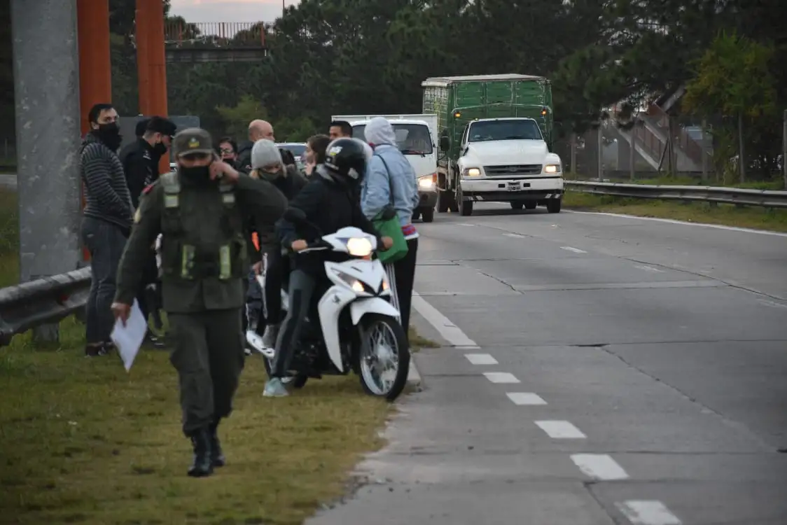 Corte de tránsito en la Ruta 168