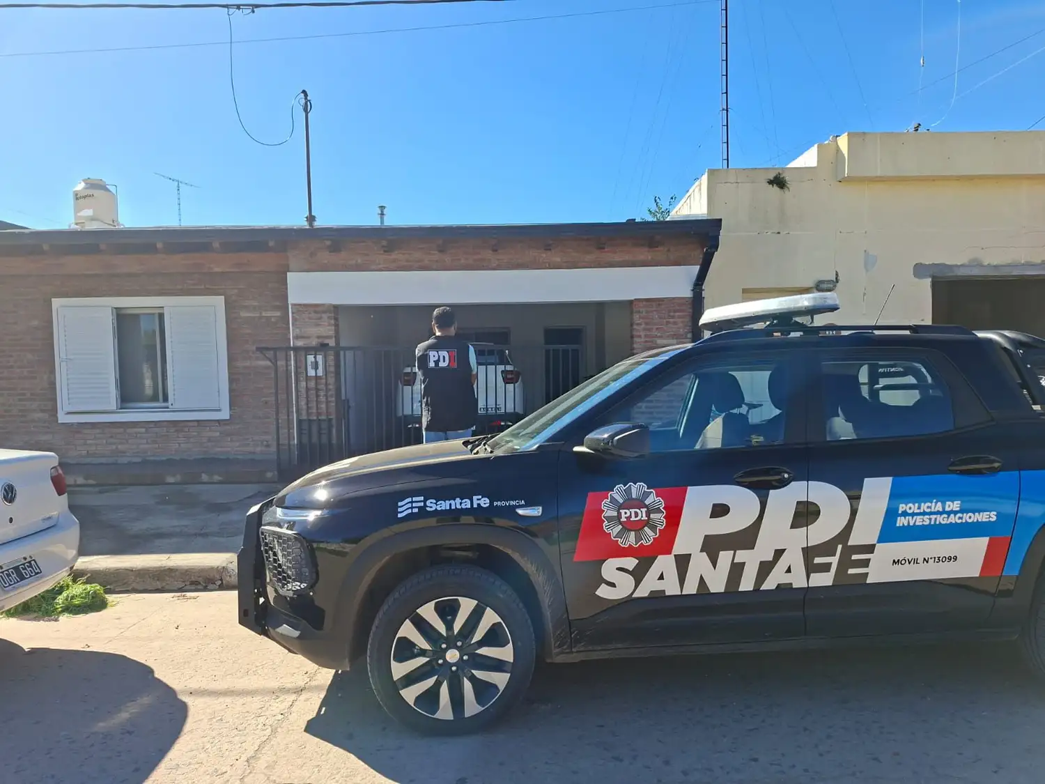 Se realizaron tres allanamientos en Casilda, Arteaga y San José de la Esquina. Foto: GSF