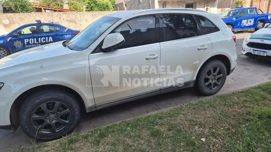 El Audi Q5 en el que se desplazaba. (Gentileza Rafaela Noticias)