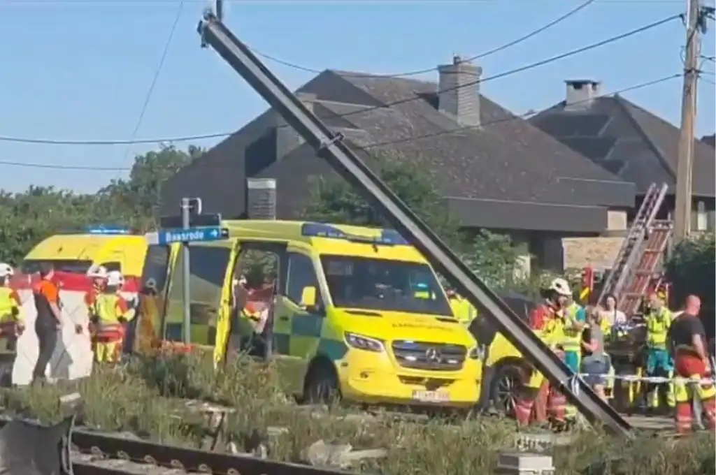 Un tren chocó un micho escolar