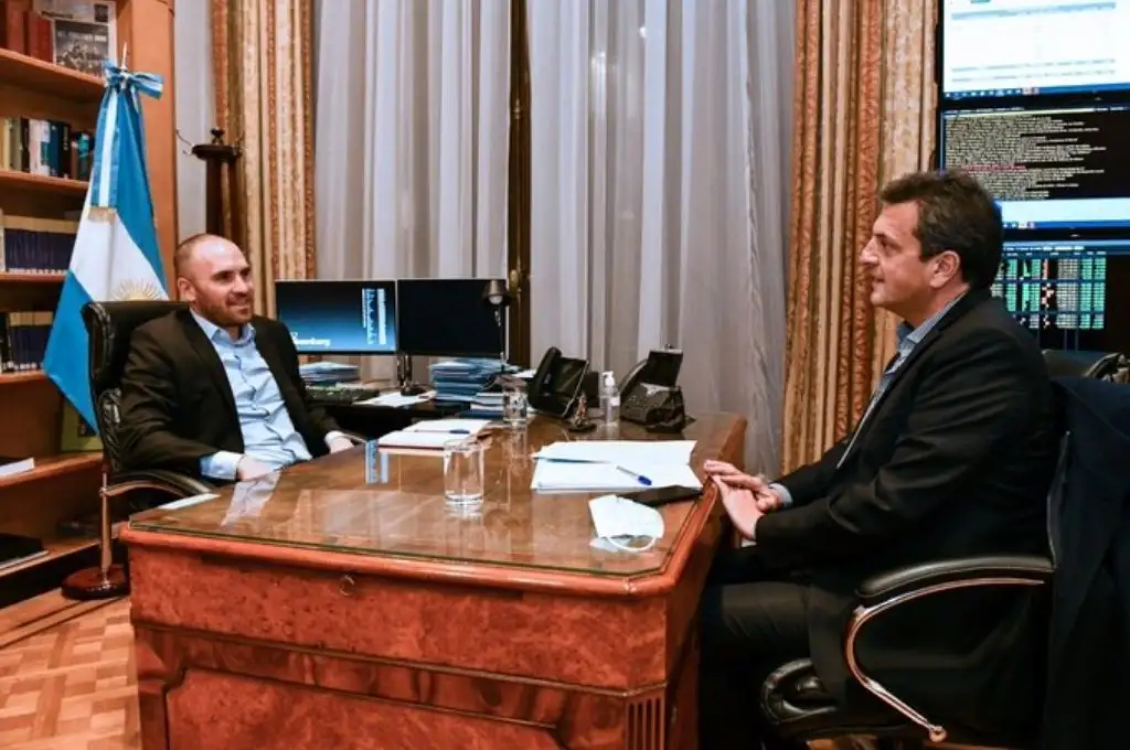 Antes de viajar a Estados Unidos, Sergio Massa se reunió con Martín Guzmán