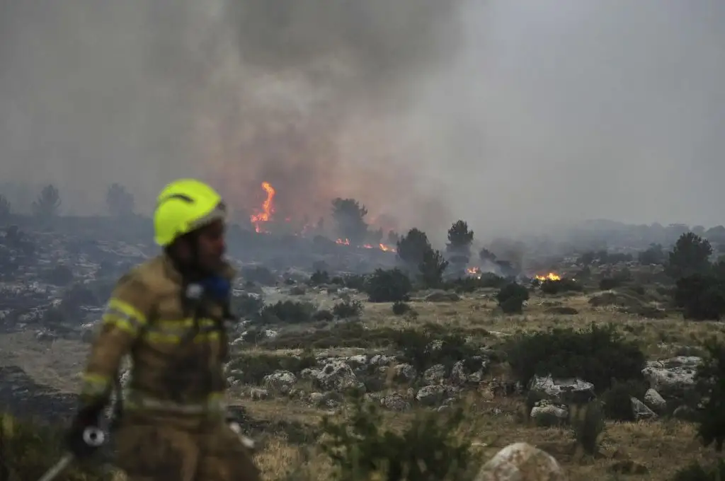 Incendio forestal en Torrefeta