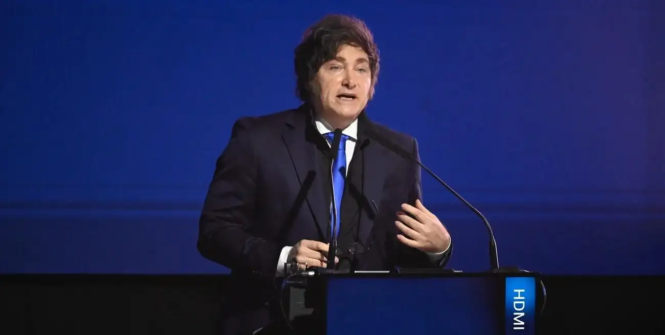 El presidente habló de economía, pero también hizo comentarios políticos. Foto: Marcelo Manera.