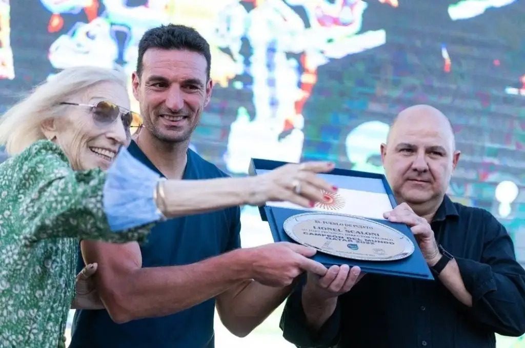 "Chichita" con Lionel Scaloni
