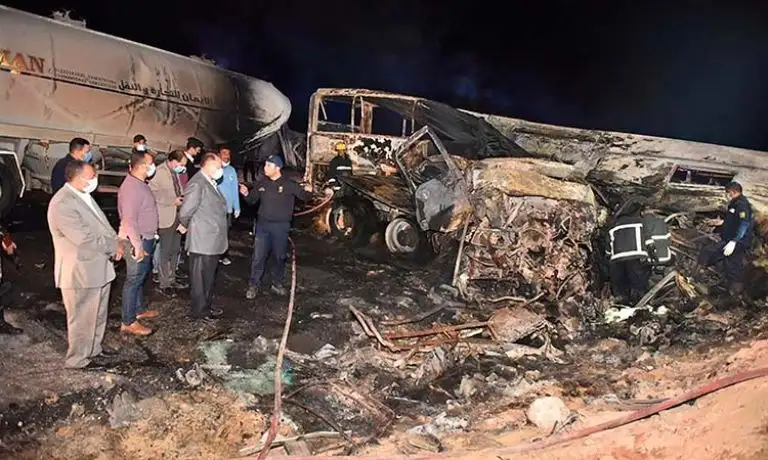 Brutal accidente de tránsito en Egipto