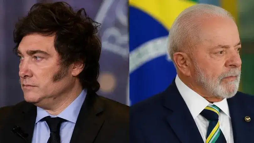 Javier Milei y Lula.