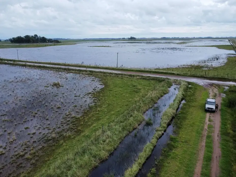Campos inundados en la provincia de Buenos Aires.