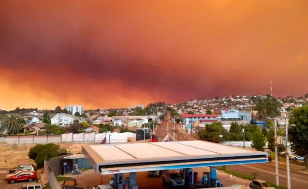 Incendio forestal consume 4.200 hectáreas en Chile