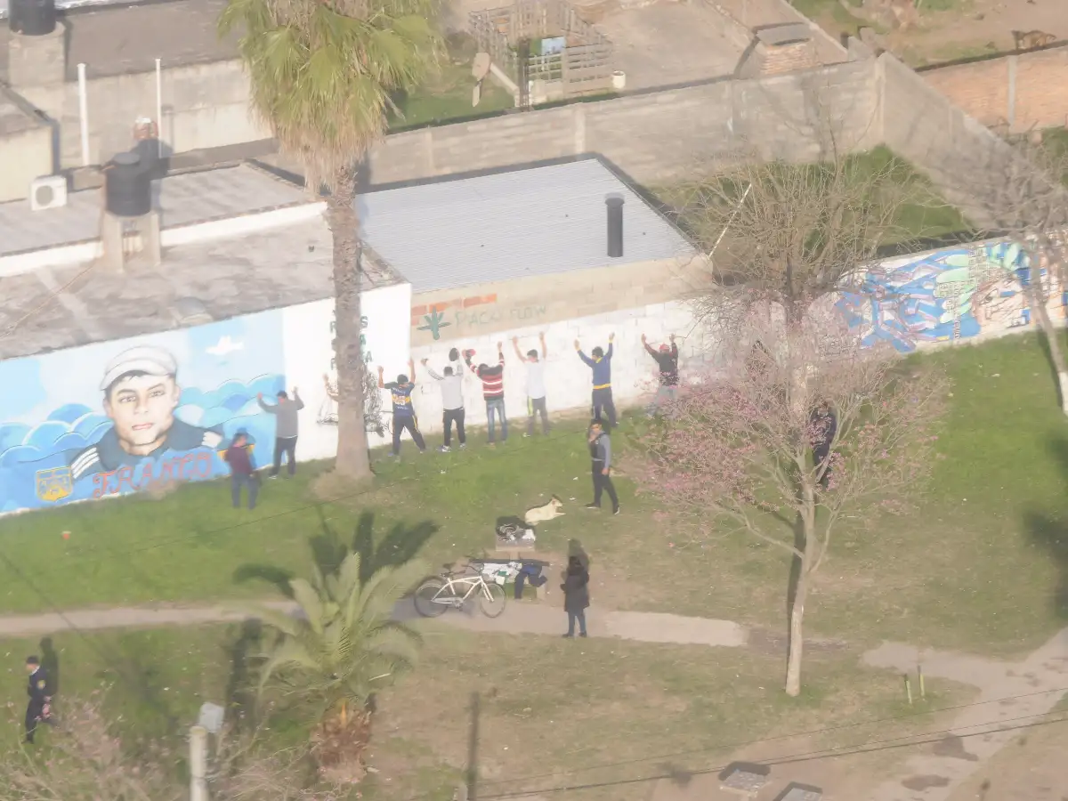 Con un  helicóptero, la Policía realizó operativo saturación en la ciudad