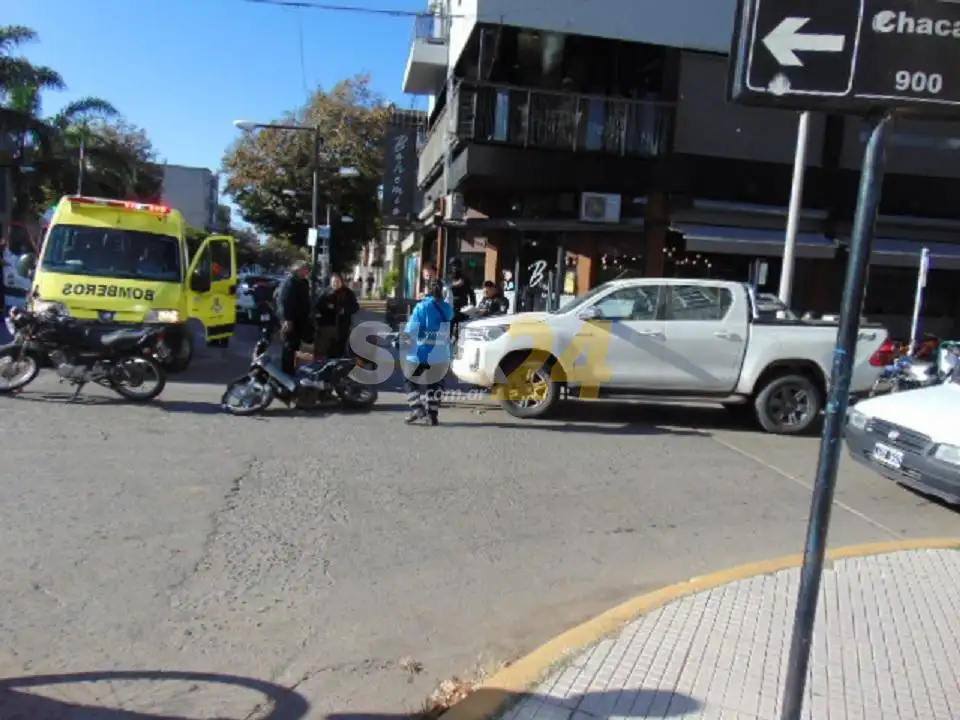 Dos accidentes casi al mismo tiempo en zona céntrica de Venado