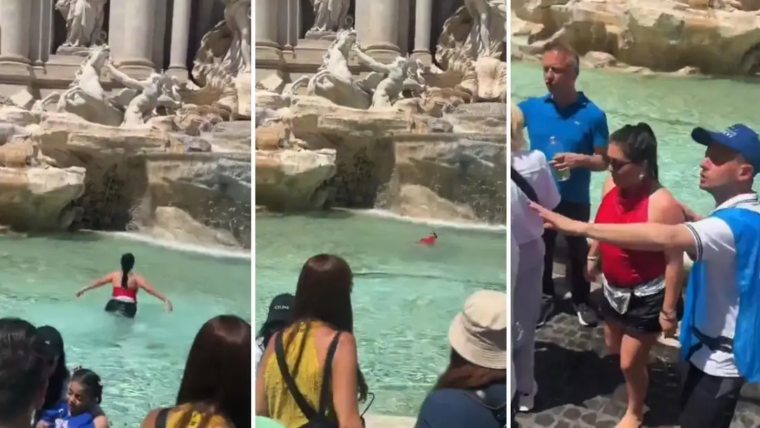 El momento fue grabado por un acompañante y rápidamente se volvió viral en redes sociales.