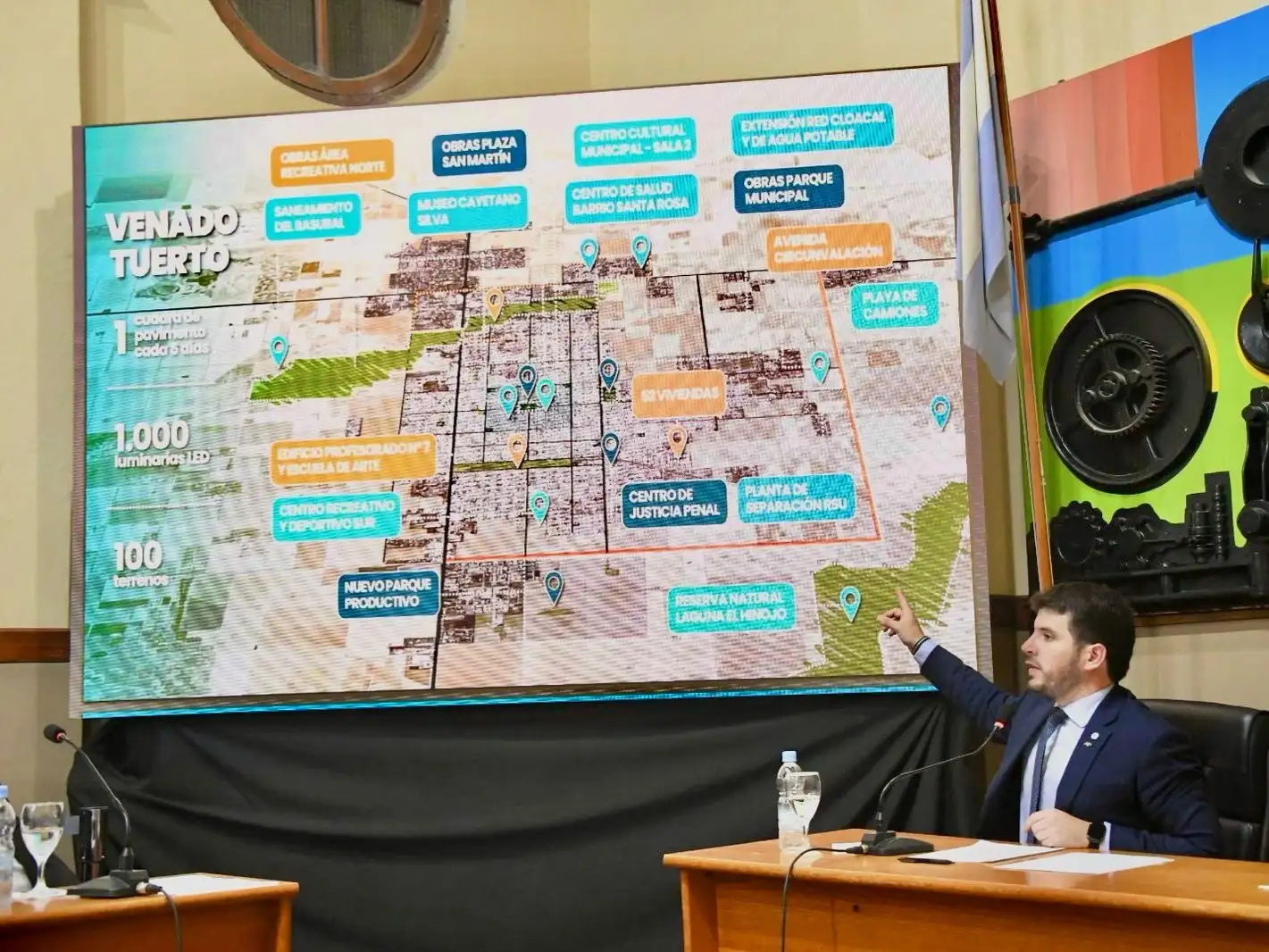 El intendente Chiarella y el resumen de los anuncios 2025. Foto: MVT