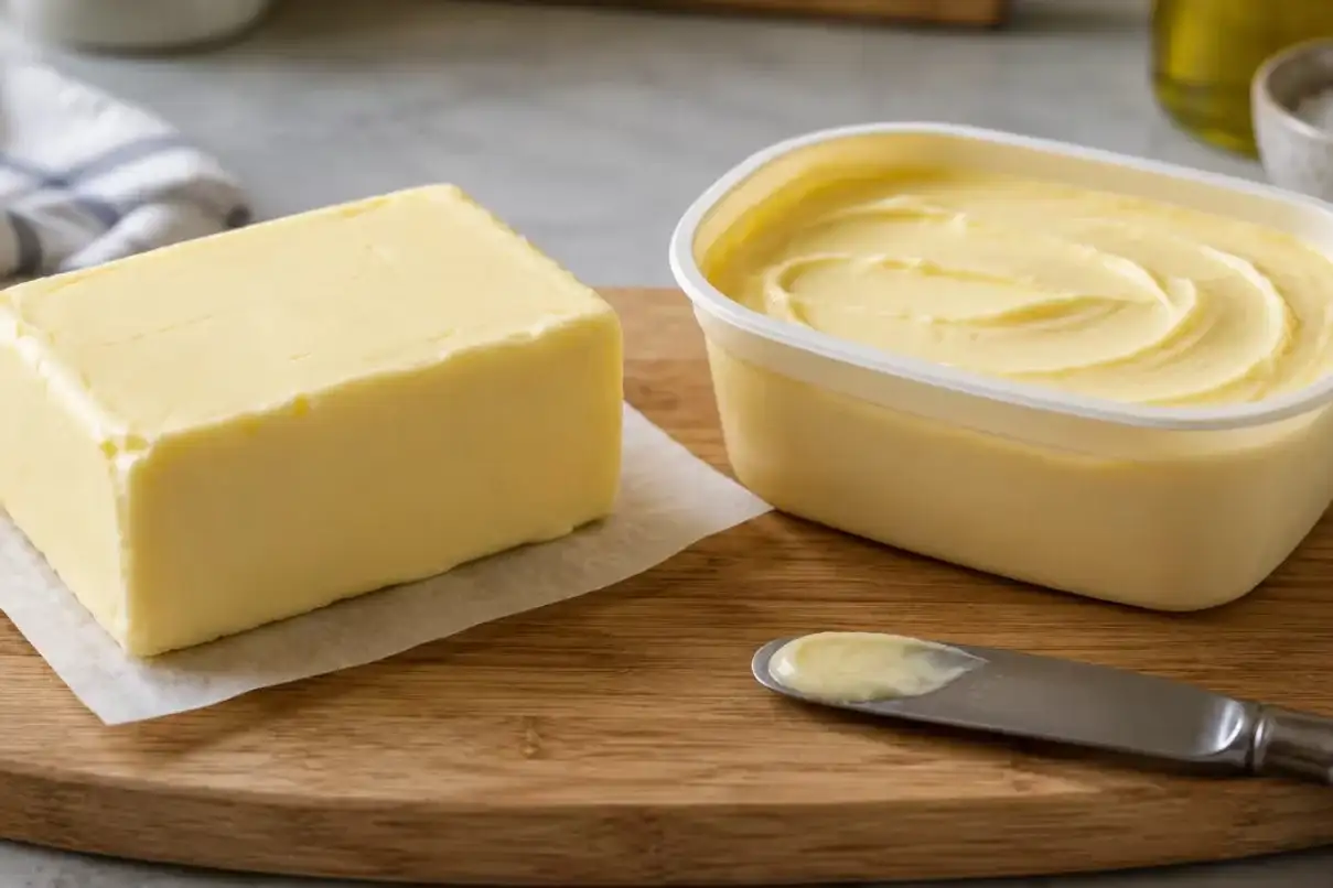 La manteca y la margarina suelen utilizarse como alternativas similares; sin embargo difieren en su origen.