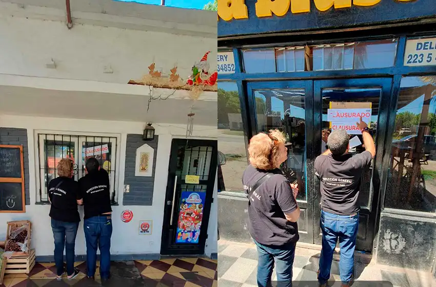 Clausuraron dos comercios por falta de habilitación