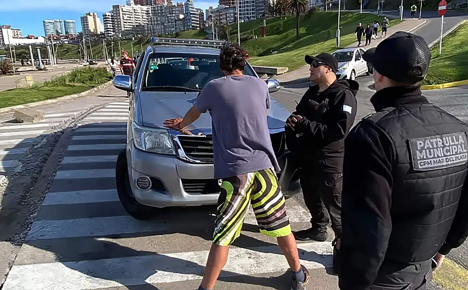 Amenazó a conductores en el Paseo Galíndez y terminó aprehendido