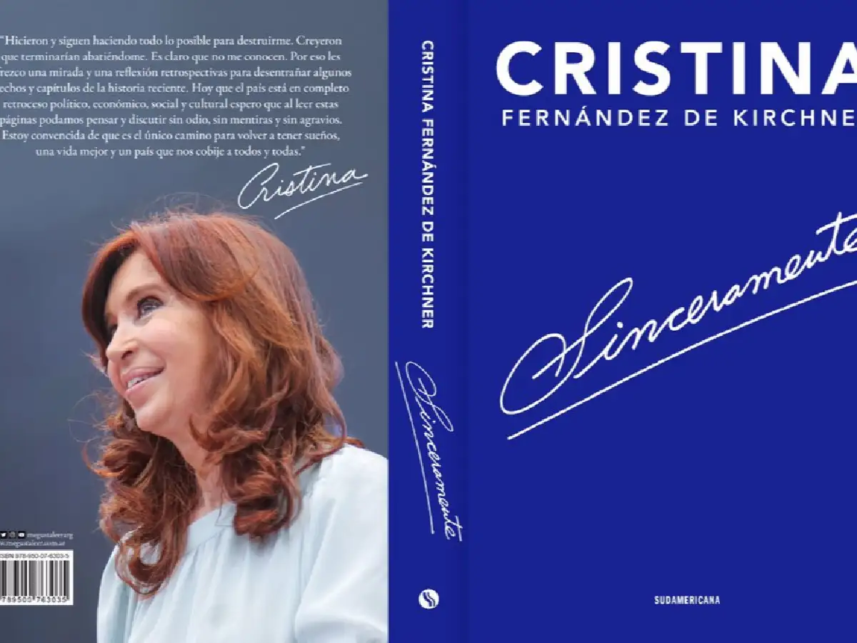 Cristina Fernández saca a la venta este viernes un libro de su autoría: “Sinceramente”