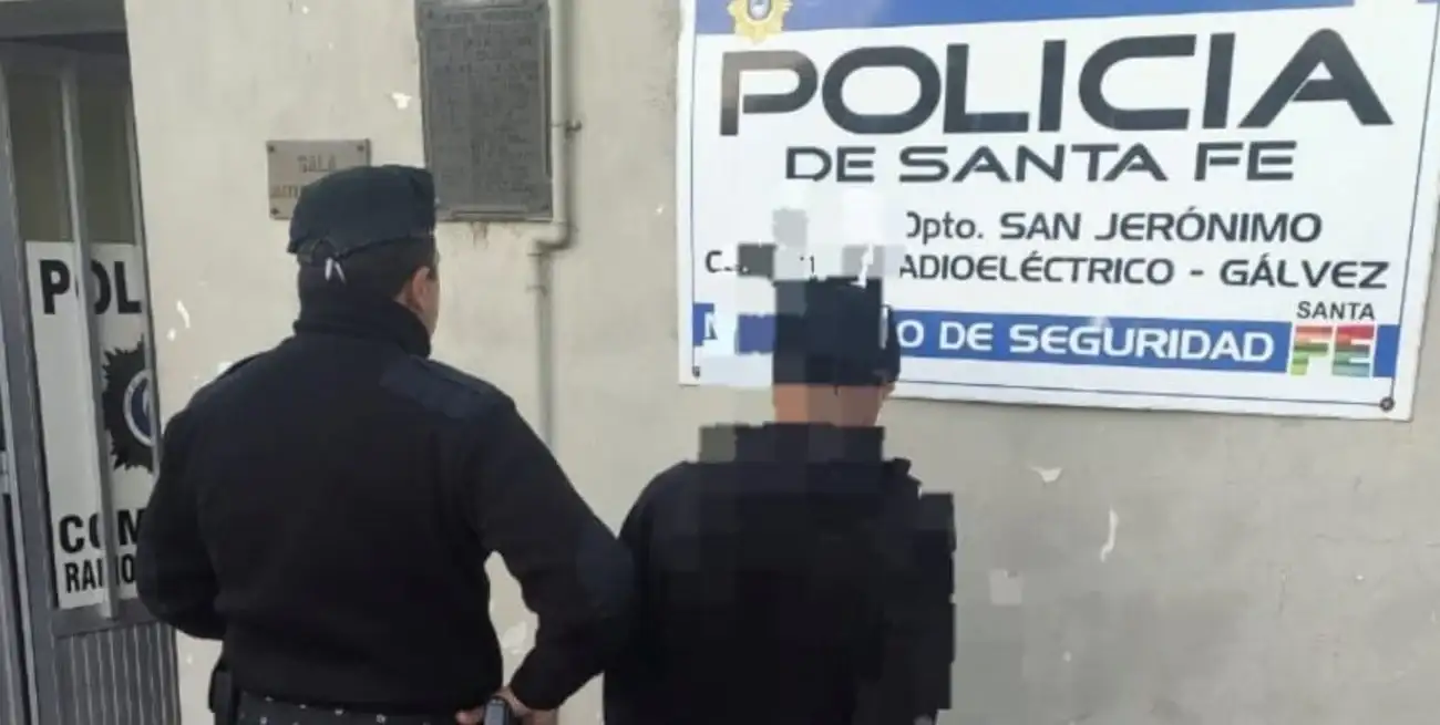 El joven detenido por el Comando de Gálvez. Crédito: Unidad Regional XV de Policía