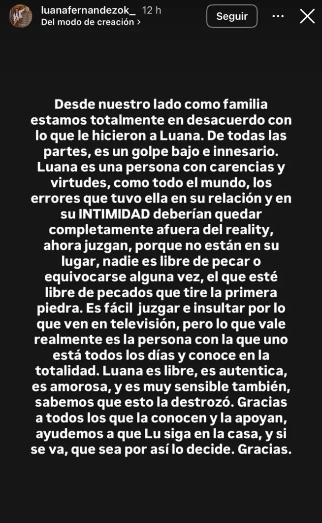 Luana Comunicado