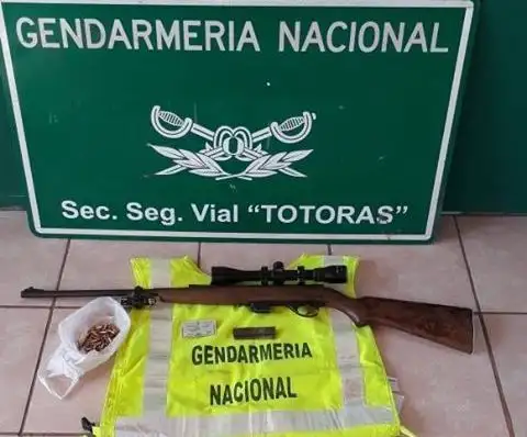 Totoras: detuvieron a un conductor armado sobre Ruta 34