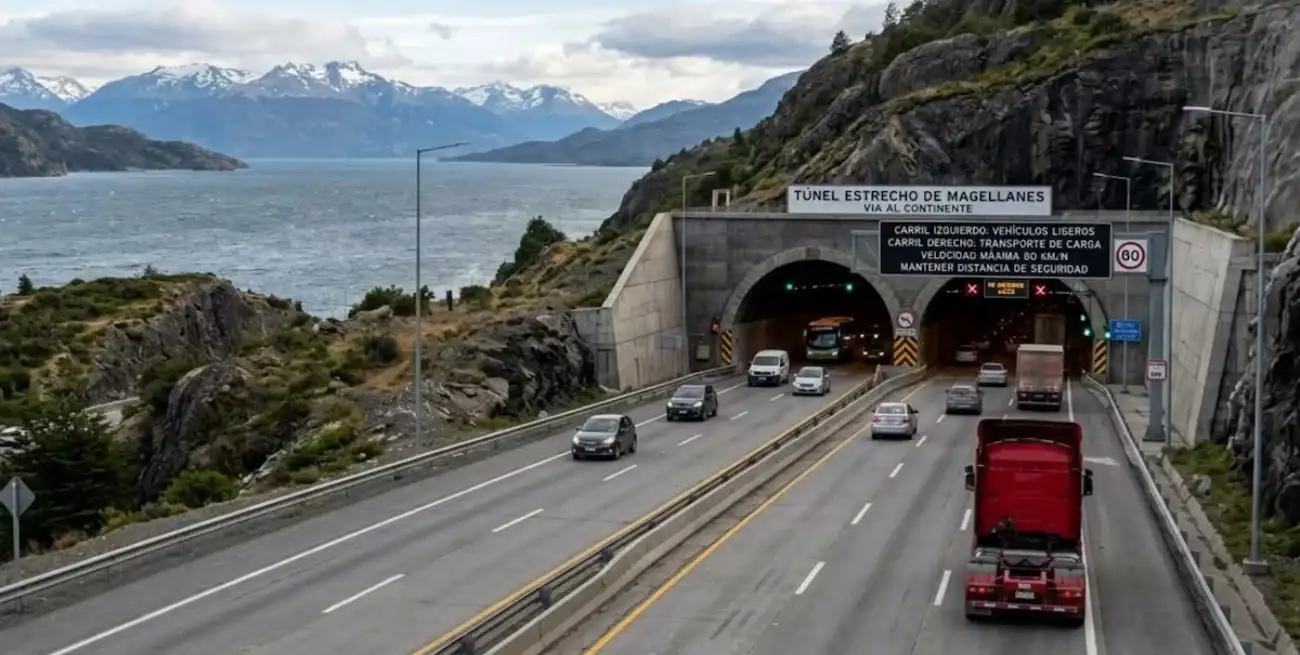 Túnel submarino para unir Tierra del Fuego con el continente Fuente: Imagen creada con Gemini IA