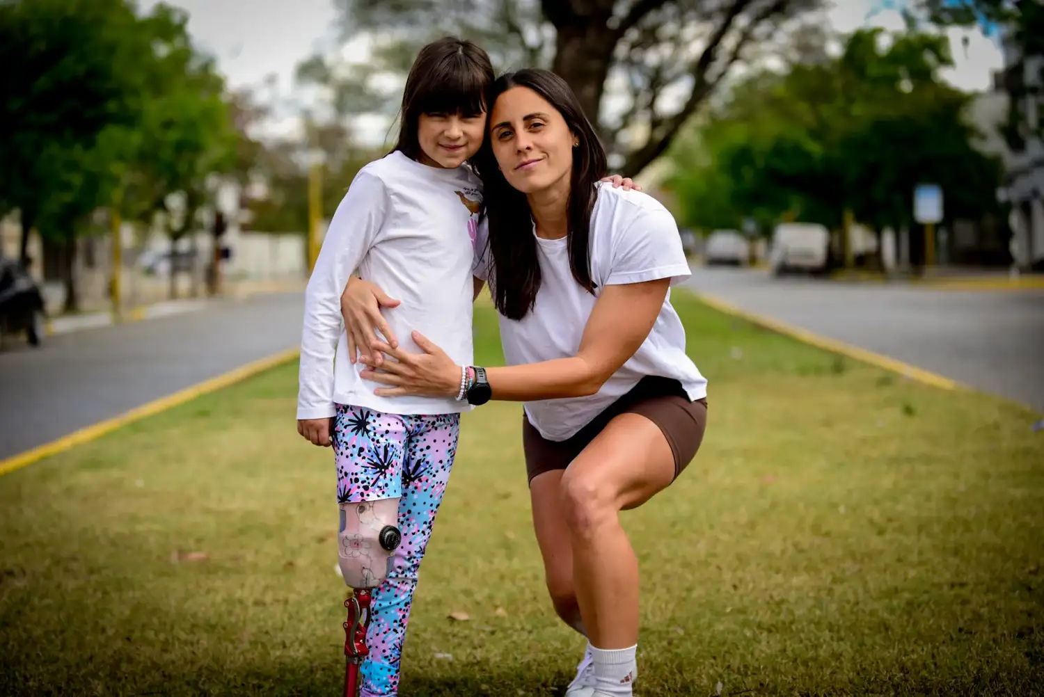 Melisa junto a su hija, Maite.