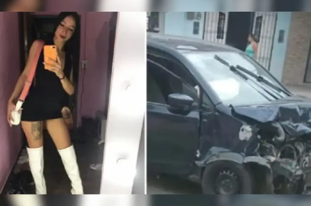 Se puede ver claramente que la víctima intentó bajarse del auto en movimiento.