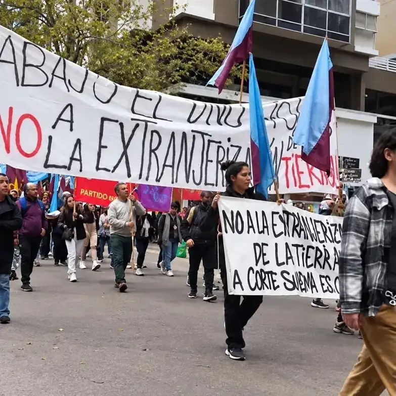 La marcha contra la extranjerización de tierras sigue en Mar del Plata pese al cambio del proyecto