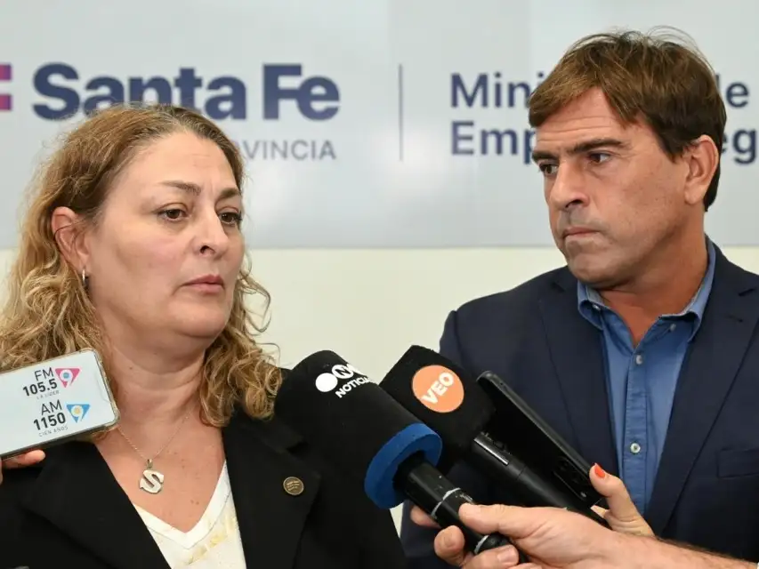 Los ministros Ciancio y Báscolo, tras la reunión paritaria.