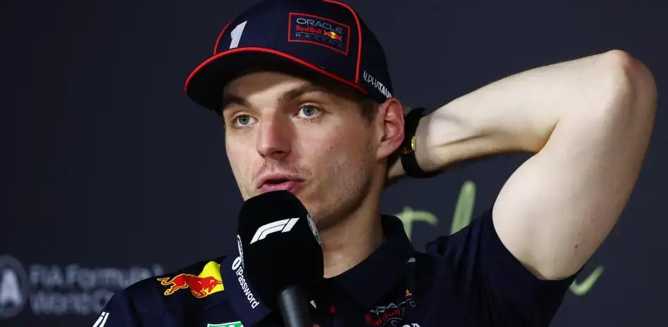 Max Verstappen en conferencia de prensa.