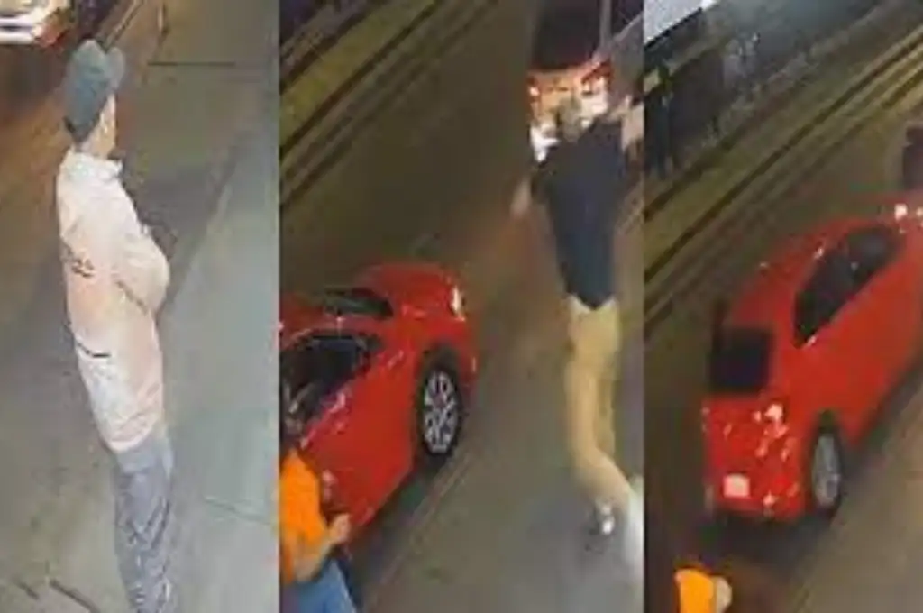La escena quedó filmada por una cámara de seguridad