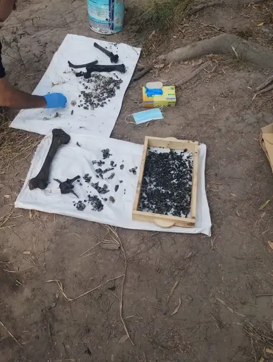 Las cenizas halladas en el Río Tragadero.