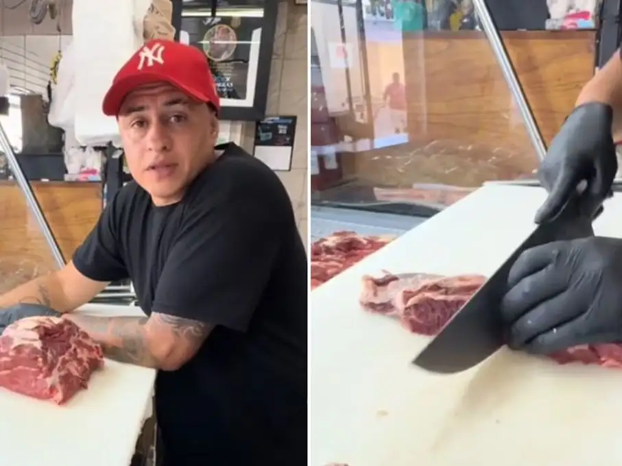 El carnicero tiktoker sorprendió al recomendar cortes para ahorrar plata.