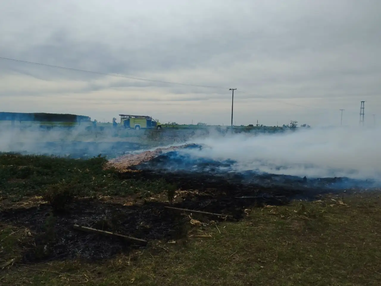 Importante incendio en un predio de Venado Tuerto