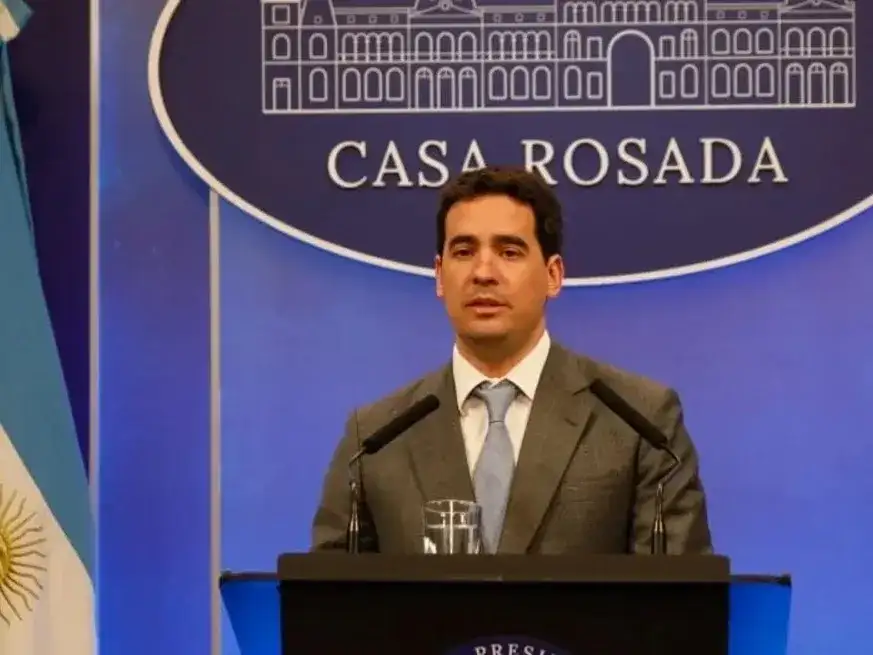 Rabiar este lunes durante su Conferencia de Prensa. Crédito: Presidencia