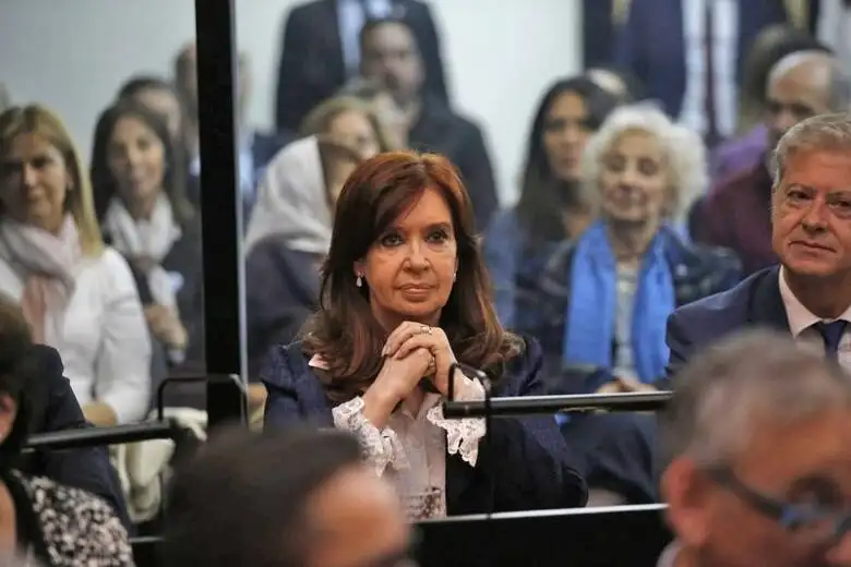 Cistina Kirchner en la primera audiencia del juicio oral