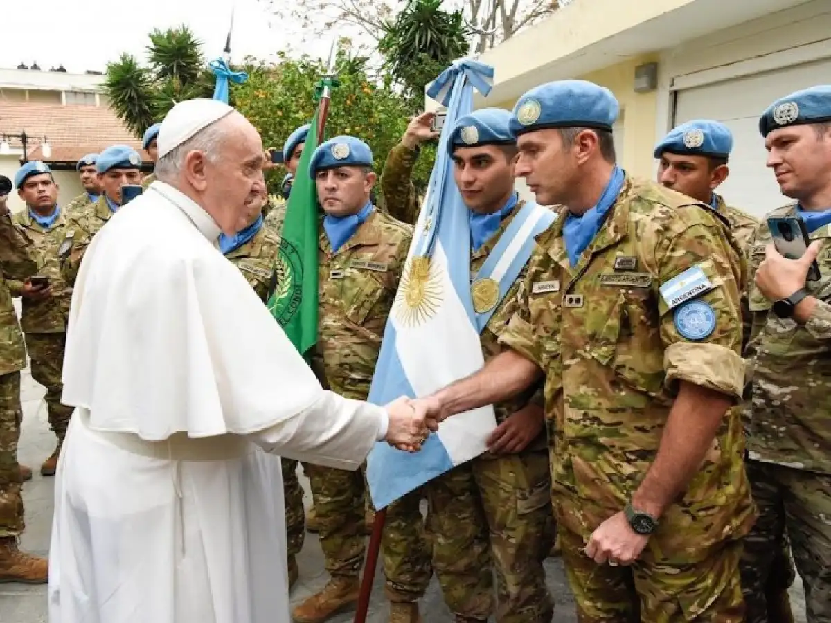 El Papa Francisco recibió a soldados argentinos que cumplen misión de Paz en Chipre