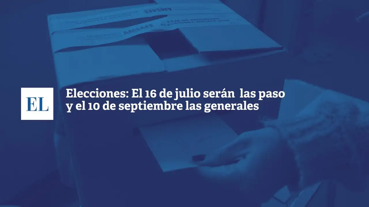 Elecciones: el 16 de julio serán las Paso y el 10 de septiembre las Generales