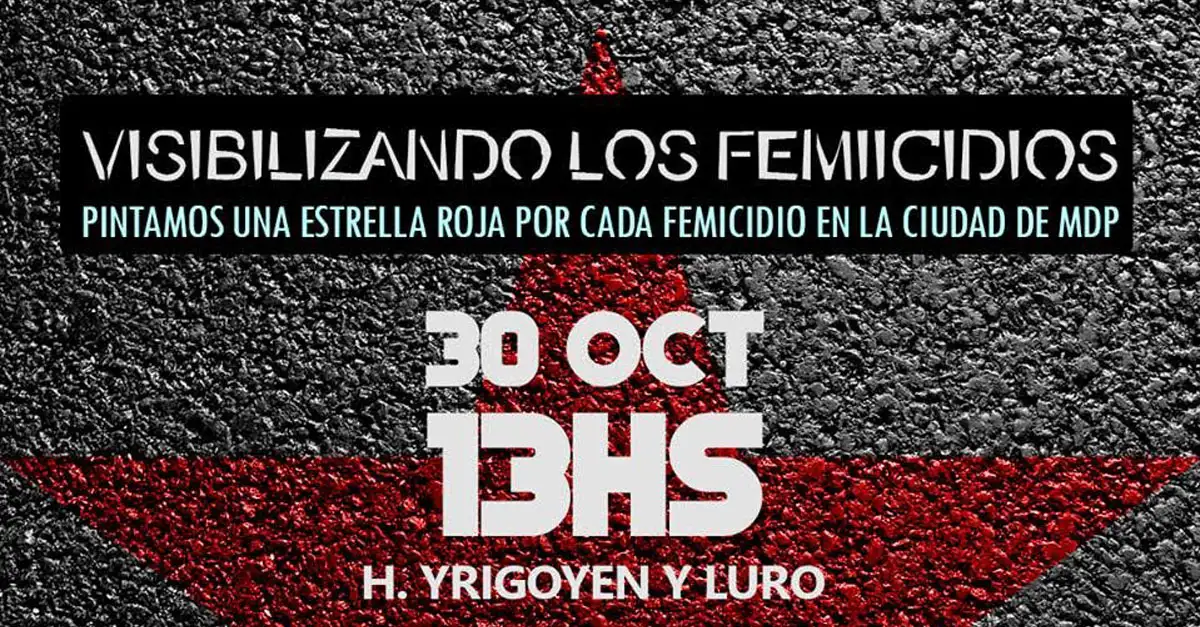 Pintarán frente a la Municipalidad una estrella roja por cada femicidio