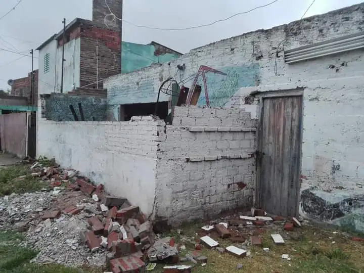 Se voló el techo del Club Atlético Central Alto Verde